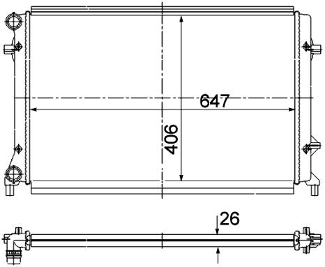 Audi VW Radiator 1K0121251CJ - Behr 376781091